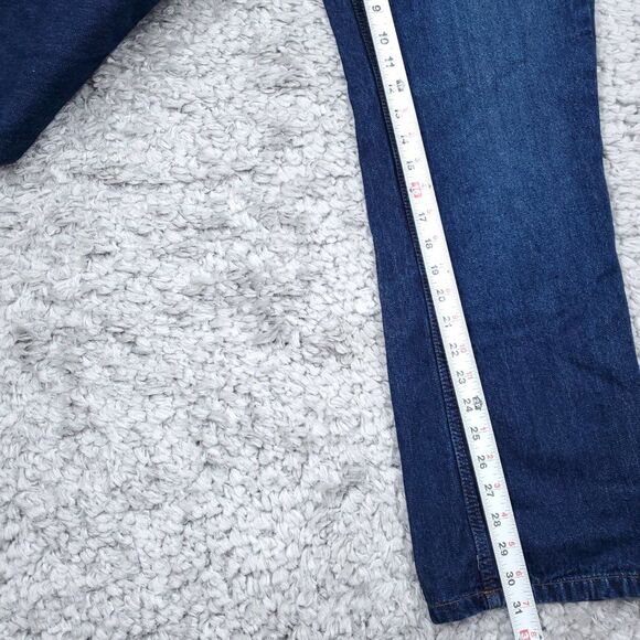 Natural Reflections Flannel Lined Straight Leg Jeans Women's Size 12 Blue Denim - Picture 12 of 12